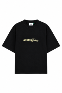 Garden Black T-Shirt with stylish garden-inspired design
