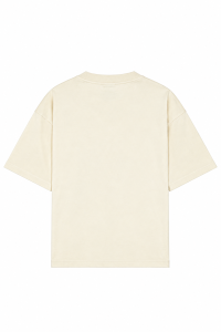 Real Flower Ecru T-Shirt with floral graphic design