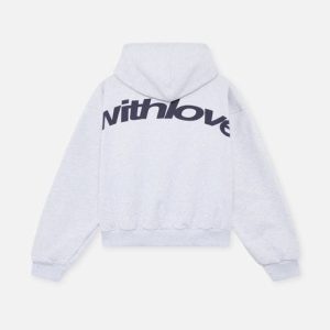 Sign Light Grey Hoodie modern streetwear design