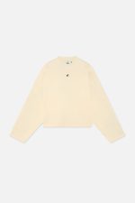 Sport Tech Ecru Sweatshirt with contrast sleeve panels