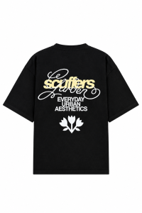 Garden Black T-Shirt with stylish garden-inspired design