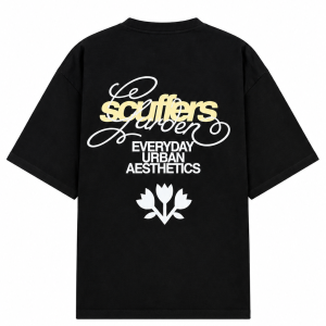 Garden Black T-Shirt with stylish garden-inspired design